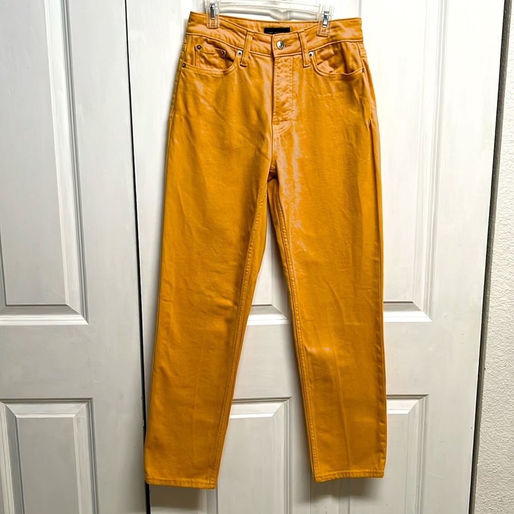 Free Assembly Orange 5 Pocket Mid Rise Jeans size 2
